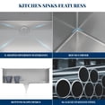 thumbnail image 4 of Kojooin Stainless Steel 304 Drop-In Kitchen Sink, Handmade Brushed Finish Sink with Cutting Board, Dish Rack and Bottom Mat, 4 of 8