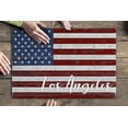 thumbnail image 3 of Los Angeles, California, Distressed American Flag (19x27 inches, Premium 500 Piece Jigsaw Puzzle for Adults and Family, Made in USA), 3 of 4