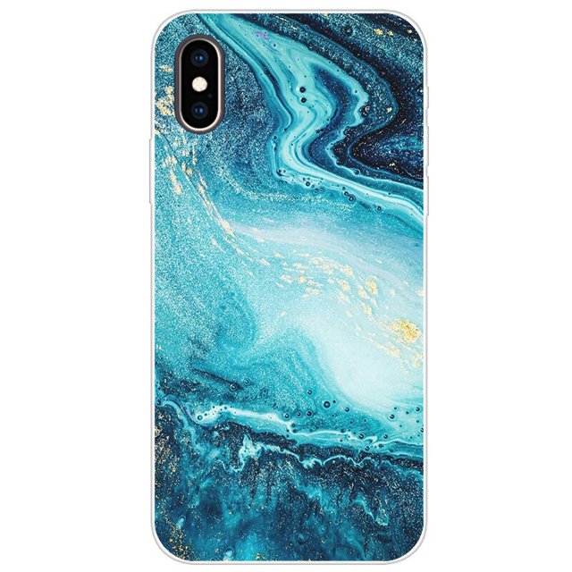 Funda de silicona blanda pintada para iphone, carcasa trasera de TPU, a prueba de golpes, para x, xs, max, xr Fivean unisex