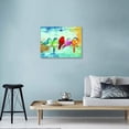 thumbnail image 5 of Bird Pictures Wall Decor Five Singing Birds Oil Painting Canvas Print Artwork Abstract Painting Walls Art for Home Bathroom Bedroom Kitchen Living Room Ready to Hang, Framed 12x16 inch Panel, 5 of 6