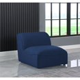 thumbnail image 2 of Meridian Furniture Miramar Bleu Marine Durable en Lin Texturé Sans Accoudoirs, 2 of 7