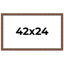 42x24 Dark Brown Bamboo Real Wood Picture Frame Width 1.5 inches | Interior Frame Depth 0.5 inches