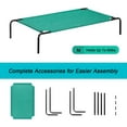 thumbnail image 7 of Elevated Dog Bed Cooling Raised Dog Cot Indoor Outdoor Waterproof Dog Cat Bed Portable Pet Cot for Small Medium Dogs Cats, Green, 7 of 7