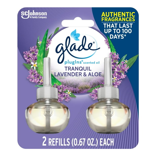 Glade Air Freshener PlugIns Refill, Tranquil Lavender & Aloe, 2 Count
