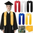 thumbnail image 2 of TERGAYEE Graduation Shawl,Graduation Stole Satin Sash Unisex Adult Plain Graduation Etiquette Belt Honor Awarded Silk Shawl, 2 of 3