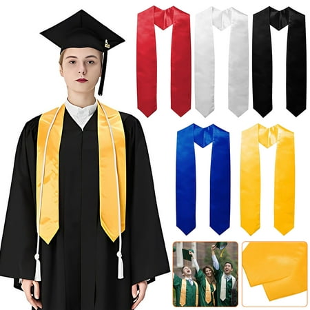 

IWRUHZY Season of Graduation Ribbon Etiquette Shoulder Belt Solid Graduation Etiquette Belt Honor Awarded Silk Shawl