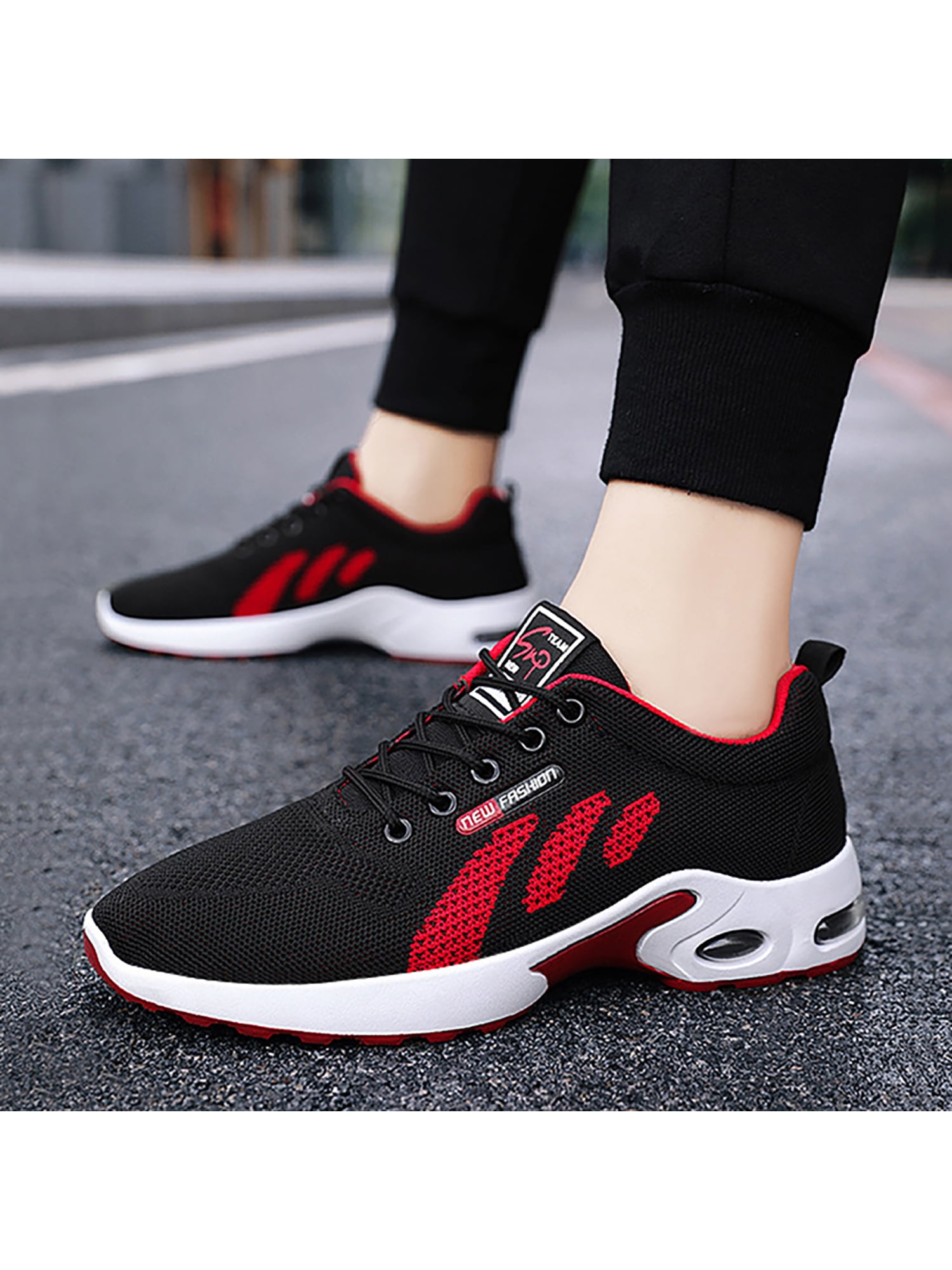 LUXUR Men's Running Shoes Air Low Top Shoes for Men