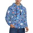 thumbnail image 2 of Lsque Colorful Sailing Ship Pattern Casual Men's Hoodie,Hooded Sweatshirt with Kangaroo Pocket,Pullover Hoodie-XX-Large, 2 of 7