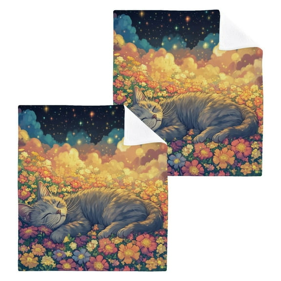 BZSMCE Towel Cotton Face Towel Soft Hand Towels Fashion Floral Dream Pattern