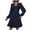 Navy, variant on Long Sleeve Dress for Women,Womens Dresses,Fashion Solid Color V Neck Long Sleeve Casual Dress Knee Length Navy