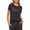 Black, variant on DKNY Womens Logo Mixed Media T-Shirt