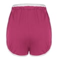 thumbnail image 4 of YOIAVAIOY Womens Summer Beach Shorts 2 Pack 5 Inch Fashion Drawstring Elastic Waist Athletic Shorts Loose Fit Gym Lounge Shorts Hot Pink S, 4 of 6