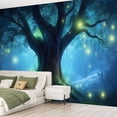 thumbnail image 2 of Peel and Stick Wallpaper Fairy Tree Mystic Forest Removable Self Adhesive Ancient Tree Twisting Modern Art Wall Mural Decor Self Adhesive and Removable 69in x 98in, 2 of 8
