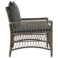 thumbnail image 2 of vidaXL Garden Chair with Cushions Grey Poly Rattan, 2 of 2