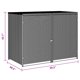 thumbnail image 3 of Cubo de basura exterior, cobertizo de almacenamiento, cubo de basura doble VidaXL, 3 of 9