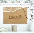 thumbnail image 1 of Love Written on Sandy Seashore - Seashore Canvas Art Print, 1 of 3