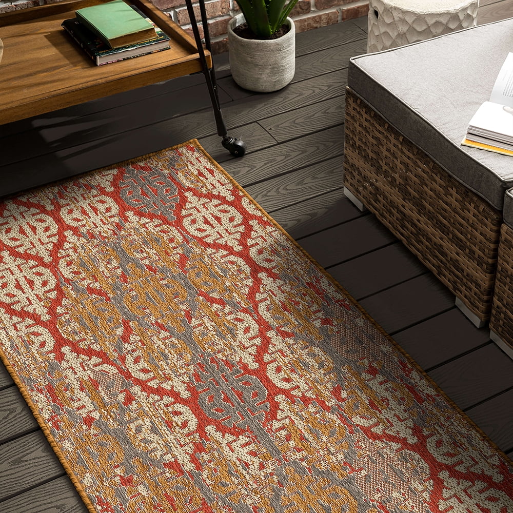Mohawk Home Ronda Outdoor Area Rug, Rust, 2' 6" x 6'