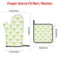 thumbnail image 2 of Cauagu Frogs and Dragonflies Print Oven Mitts and Pot Holders 4 pcs Set,Extra Thicken Long Kitchen Oven Glove Potholders BBQ Gloves-Oven Mitts and Pot Holders(11 Inch), 2 of 6
