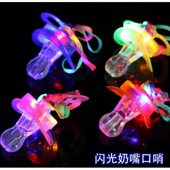 Light Up Party Supplies Light Up Pacifier Glow Whistles Necklace Party Favors Glow in The Dark Party Decoration for Birthday Rave Accessories