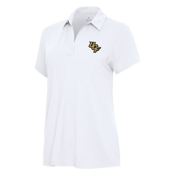 Women's Antigua White UCF Knights Era V-Neck Polo