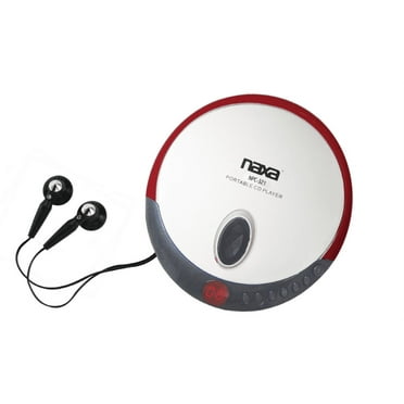 NAXA Electronics NPC-321 Slim Personal Compact Disc Player with Stereo Earbuds and Two Digit LCD Screen, Black