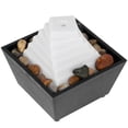 thumbnail image 3 of Pcapzz LED Lights Plastic and Pebbles Tabletop Fountain, Black and Yellow, 3 of 9