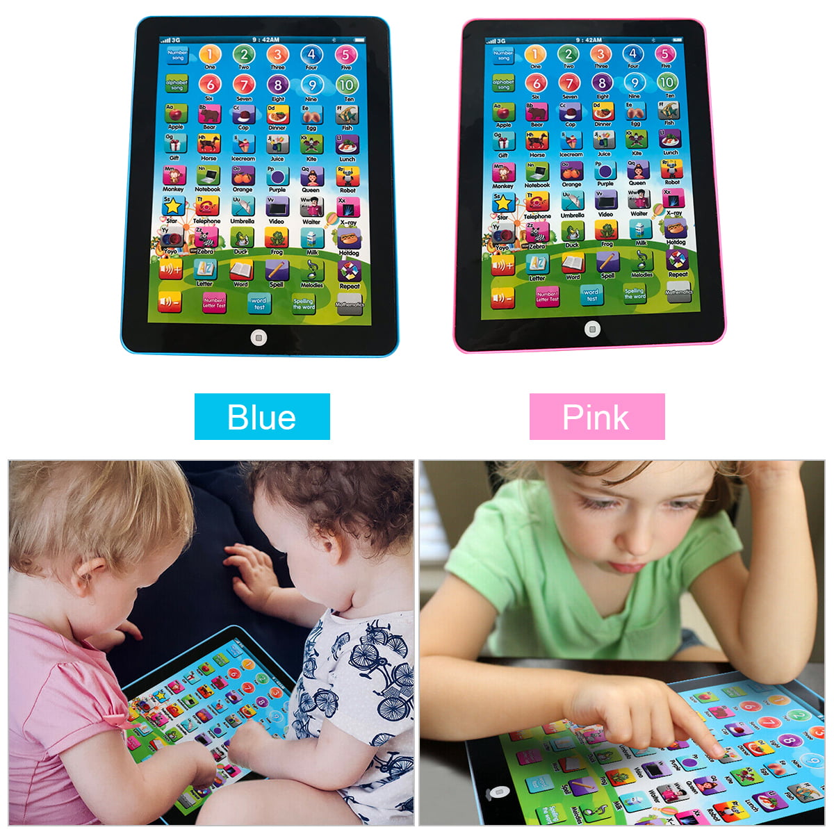 Baby Tablet Educational Toy For 1-6 Year Old Toddler Boys Girls Learning English 