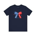 thumbnail image 2 of Bow Short Sleeve Tee American Bow Women T-shirts 4th of July Women T-shirts, 2 of 5