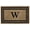 Letter W, variant on Monogram Printed Coir Fiber Doormat 18x28 Non-Slip Rug, Durable Outdoor / Indoor Mat, Entryway, Front Door, Porch, Patio, Welcome Mat, Letter W