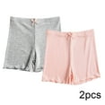 thumbnail image 2 of KYAIGUO 2PCS Kids Toddler Lace Bike Shorts Girls Dance Undershorts Safety Shorts Underwear for Play or Underdress Under Dress Skirt School Uniform Underpants 4-10T, 2 of 11