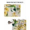 thumbnail image 6 of Spring Floral Bathroom Window Curtain, Watercolor Forsythia Flowers Hummingbirds Beige Light Filtering Coffee Kitchen Curtains, Bedroom Living Room Curtains 2 Panel 84"x63", 6 of 6