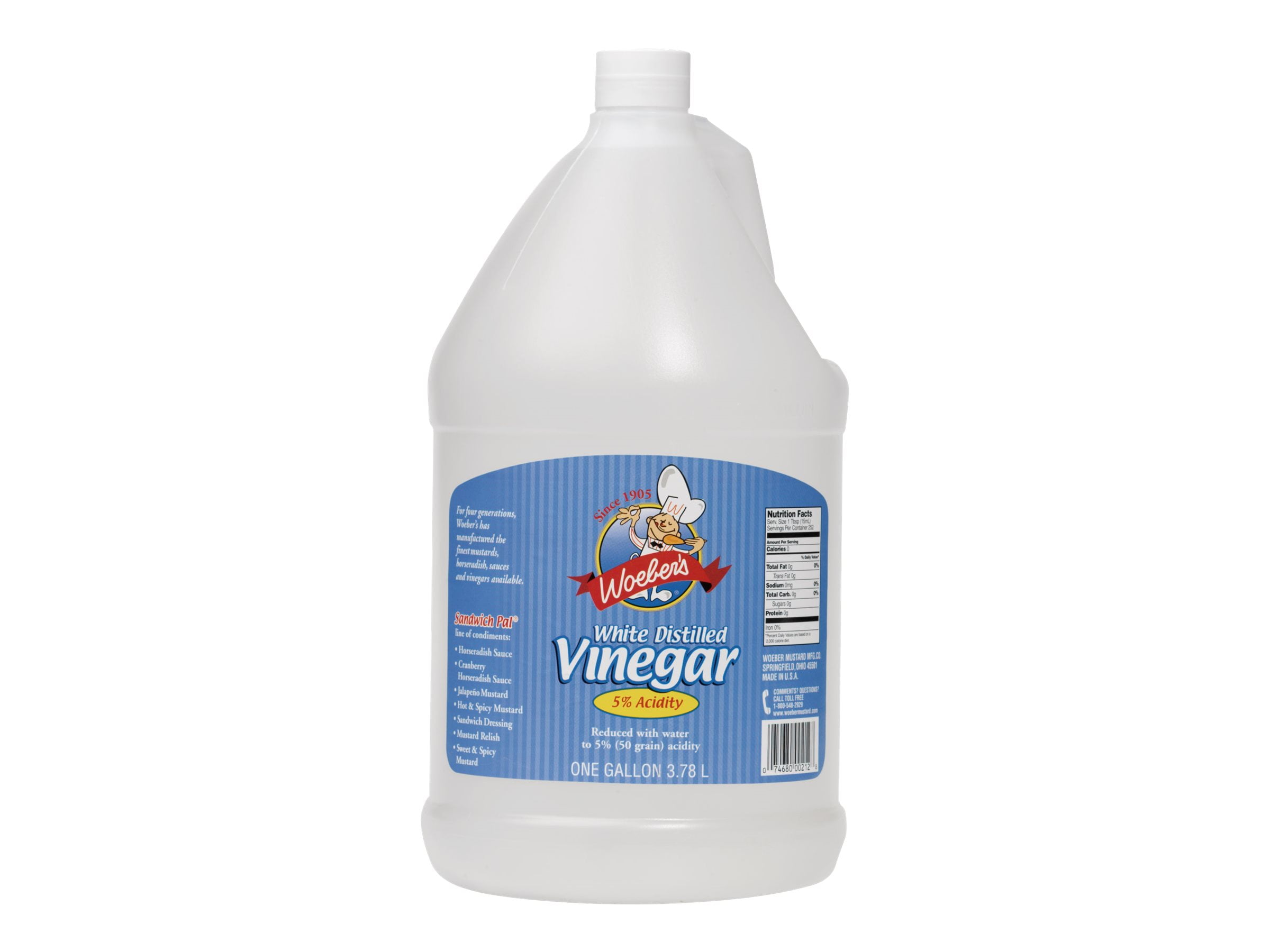 Woeber's White Distilled 5 acidity Vinegar 1 gal