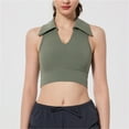 thumbnail image 5 of Youmylove Womens Tank Tops 2025 Workout Crop Tops Collared Sleeveless Tank Top Athletic Golf Polo Shirts Exercise Gym Yoga Tops Slimming Going Out Cami Tops, 5 of 6