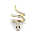 thumbnail image 2 of Mooneye 925 Sterling Silver Gold Vermeil Garnet Cobra Snake Women Wrap Rings, 2 of 4