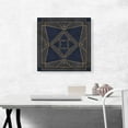 thumbnail image 2 of ARTCANVAS Art Deco Tan Geometric Lines on Navy Blue Canvas Art Print - Size: 18" x 18" (1.50" Deep), 2 of 9