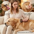thumbnail image 6 of HomelyJoy Pink Pet Dematting Comb for Dogs Cats, Undercoat Rake Deshedding Brush with Double Sided Stainless Steel Blades, Professional Grooming Tool for Knots, 6 of 9