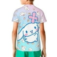 thumbnail image 2 of Sanrio Cinnamoroll Kids T-Shirt 3d Printed Graphic T-Shirts Boys And Girls Short Sleeve Shirts For Youth Kids X-Small, 2 of 6