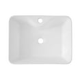 thumbnail image 2 of 19"x15" White Ceramic Rectangular Vessel Bathroom Sink, 2 of 8