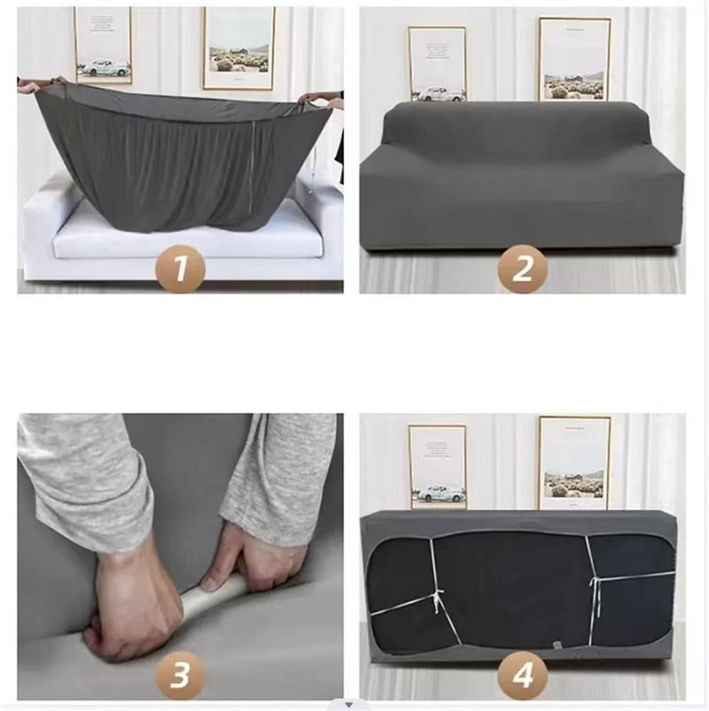 Solid Sofa Cover For Living Room Elastic 1/2/3/4 Seater Sofa Cover Protector L Shaped Corner Sofa Cover