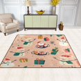 thumbnail image 2 of Yayeee Area Rugs for Living Room 5.2'x4' Non Slip Washable Bedroom Floor Carpet, Beige Christmas Snowman, 2 of 5