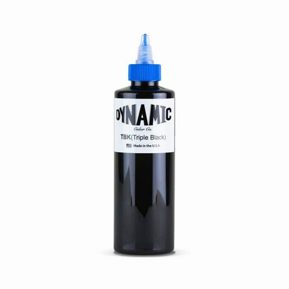 DYNAMIC INK TRIPLE BLACK 8 oz LINING SHADING TRIBAL TATTOO INK