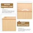 thumbnail image 3 of OULII Farmhouse Lamp Shade Bamboo Light Diffusion Chandelier Lamp Cover 1Pack, 3 of 7