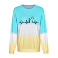 thumbnail image 3 of Uhndy Women's Tie Dye Plus Size Tops Long Sleeve Pullover Loose Sweatshirts Winter Blouse Light Blue(Type A) XL-LQ, 3 of 4