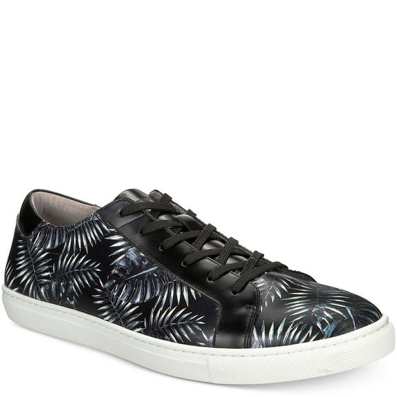 Kenneth Cole New York Mens Kam Palm Leaf Sneakers Black 10 M
