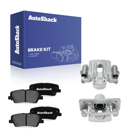 AutoShack Rear Brake Calipers   Ceramic Brake Pads Replacement for 2011-2013 Kia Sorento 2010-2012 Hyundai Santa Fe 6-PC Kit