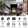 thumbnail image 2 of Tocadiscos DLITIME Todo-en-uno de 3 velocidades Bluetooth Vintage, 2 of 6