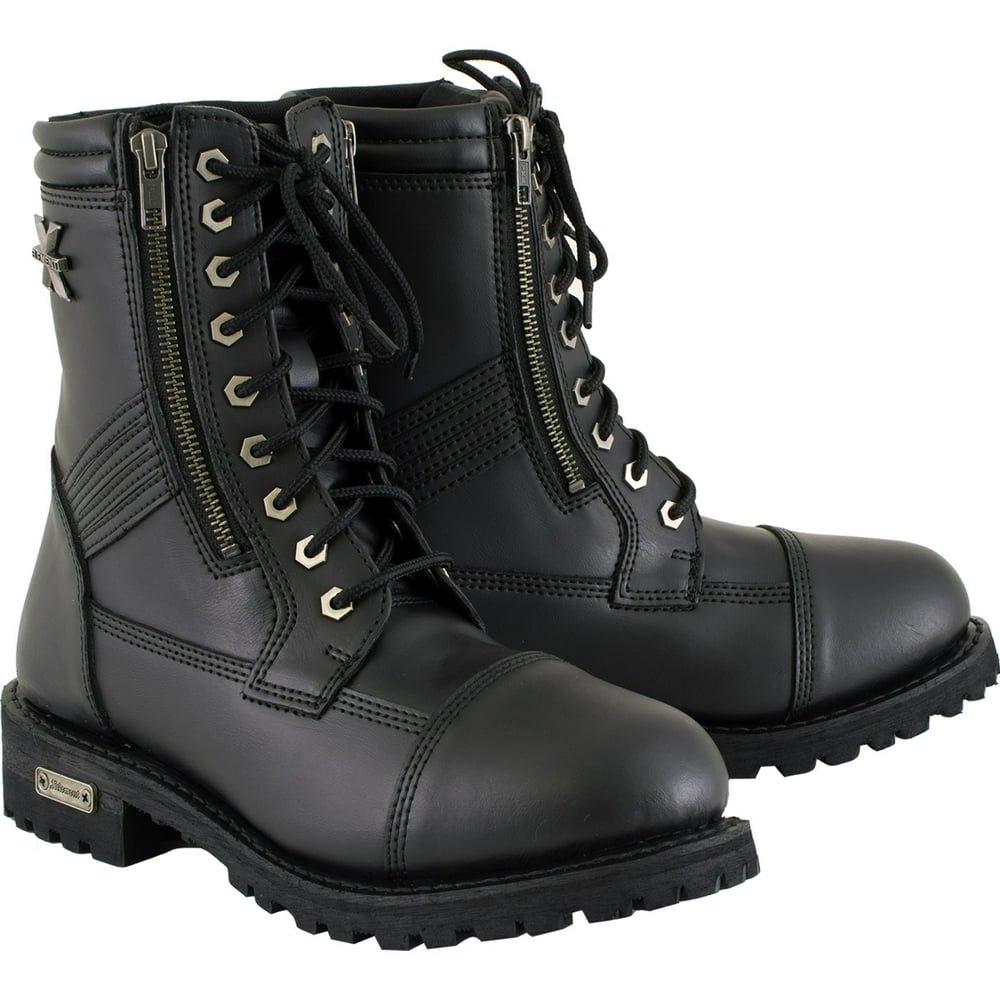 Xelement 1506 Men's 'Impact' Black Lace-Up Motorcycle Biker Boots 13 - Walmart.com - Walmart.com