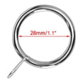 thumbnail image 2 of Uxcell 1.3'' Curtain Rings with Eyelet for Curtain Rod Metal Silver Tone Pack of 20, 2 of 7