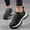 Black, variant on KANG Breathable Knit Low Top Sneakers Fashionable Casual Walking Shoes With Lightweight Comfort Cushioning For Everyday Army Green 36