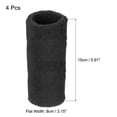 thumbnail image 2 of Uxcell 8x15cm Sport Wrist Bands Terry Absorbent Athletic Sweatband, Black 4 Pack, 2 of 6